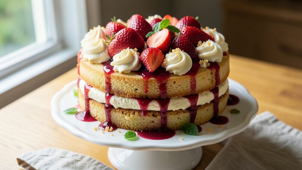 Ashley Mac's Strawberry Cake Recipe: Layers of Vanilla Bliss and Juicy Berries