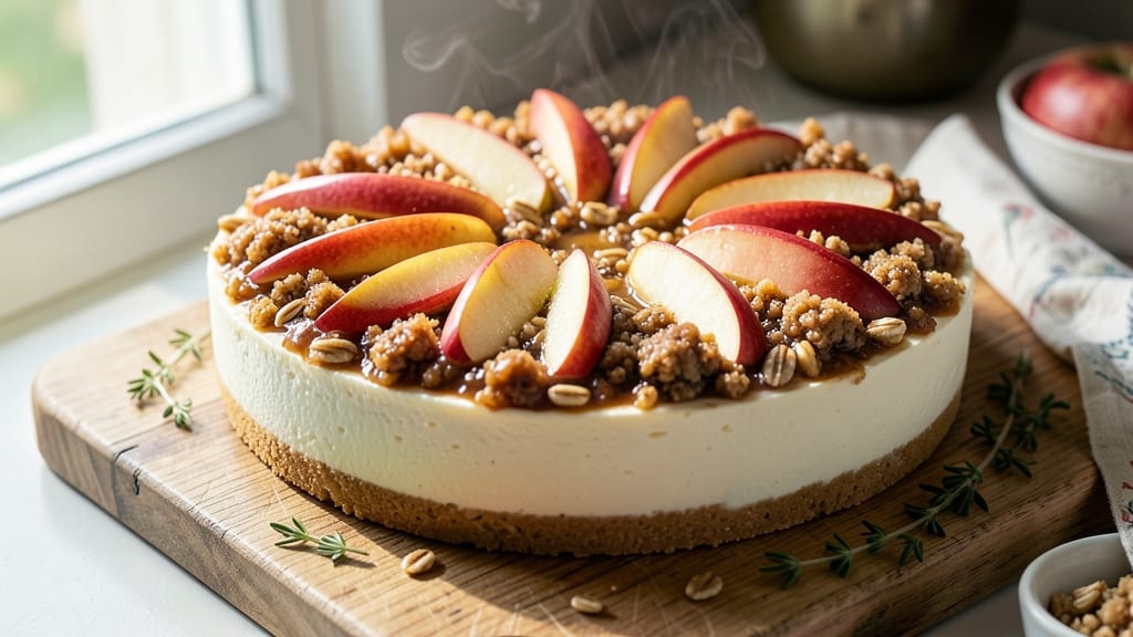 Apple Pie Crumble Cheesecake Recipe: Spiced Apple Filling Meets Crispy Crust Magic