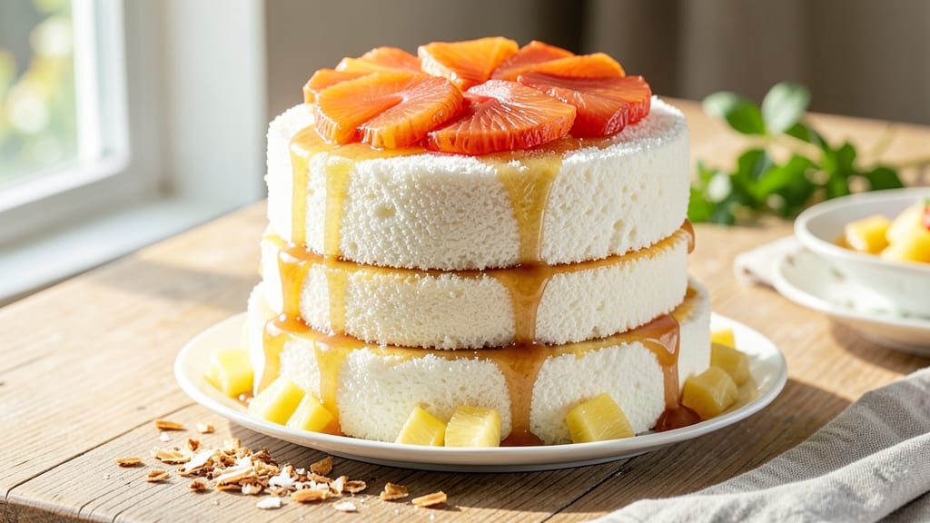 Angel Food Cake and Canned Pineapple Recipe: Tropical Lightness in 3 Layers