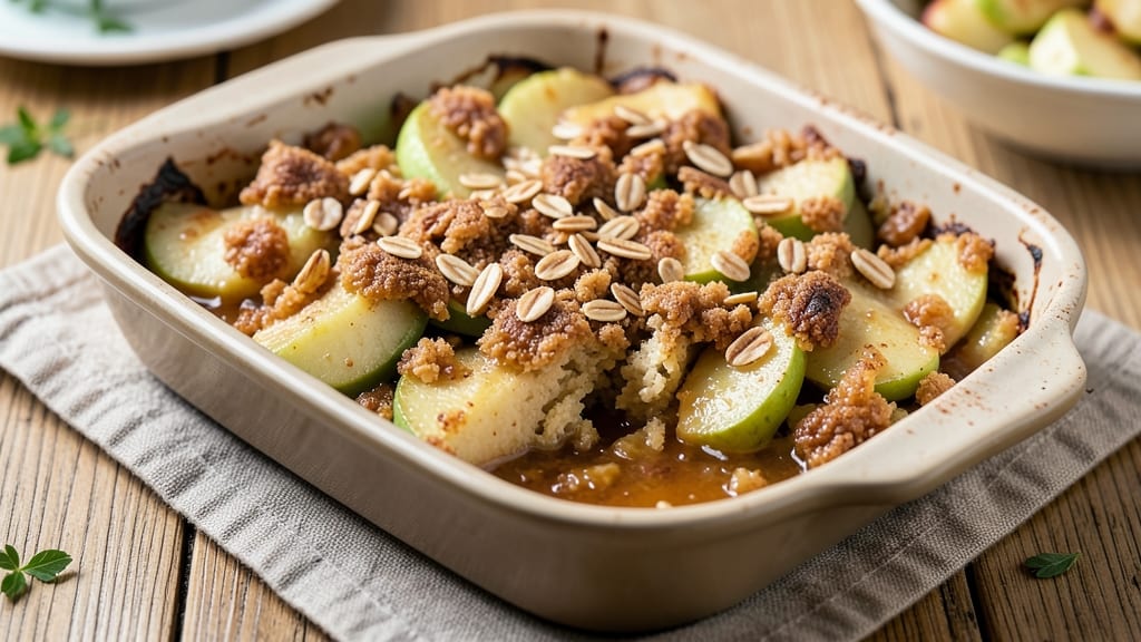 Apple Crisp Recipe With Cake Mix Topping: No-Bake Streusel Crown Over Warm Spiced Apples