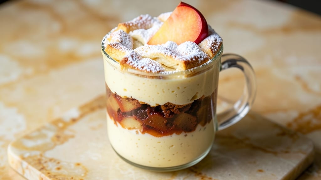 Apple Pie Cottage Cheese Mug Cake Recipe: Warm Spiced Crust With Gooey Vanilla Center