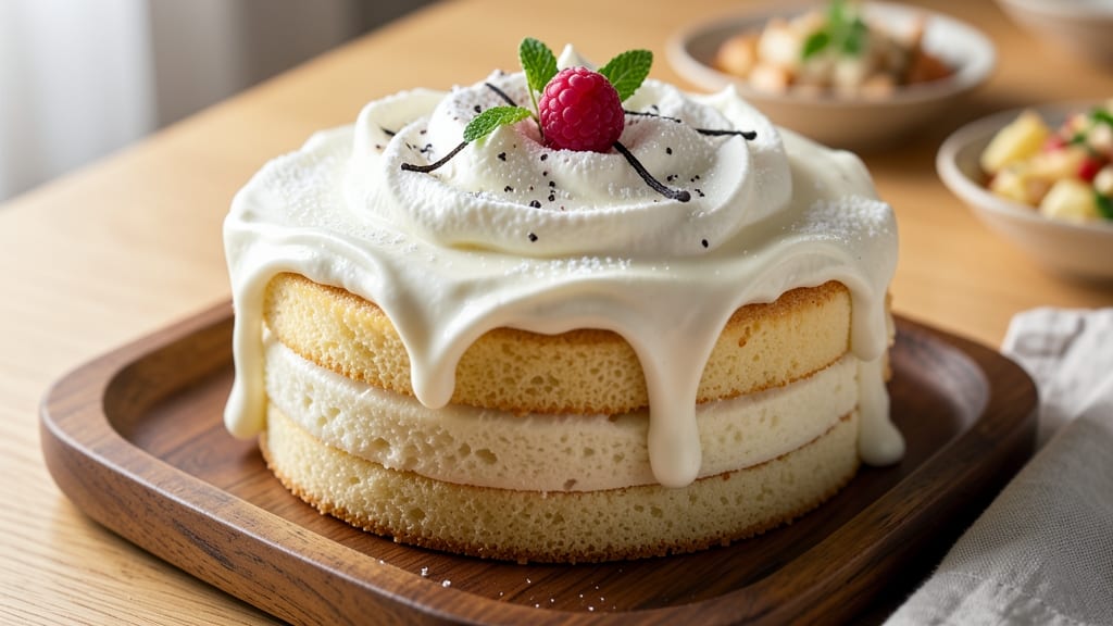 Angel Food Cake With Whipped Cream Recipe: Light-as-Air Cloud With Sweet Vanilla Kiss