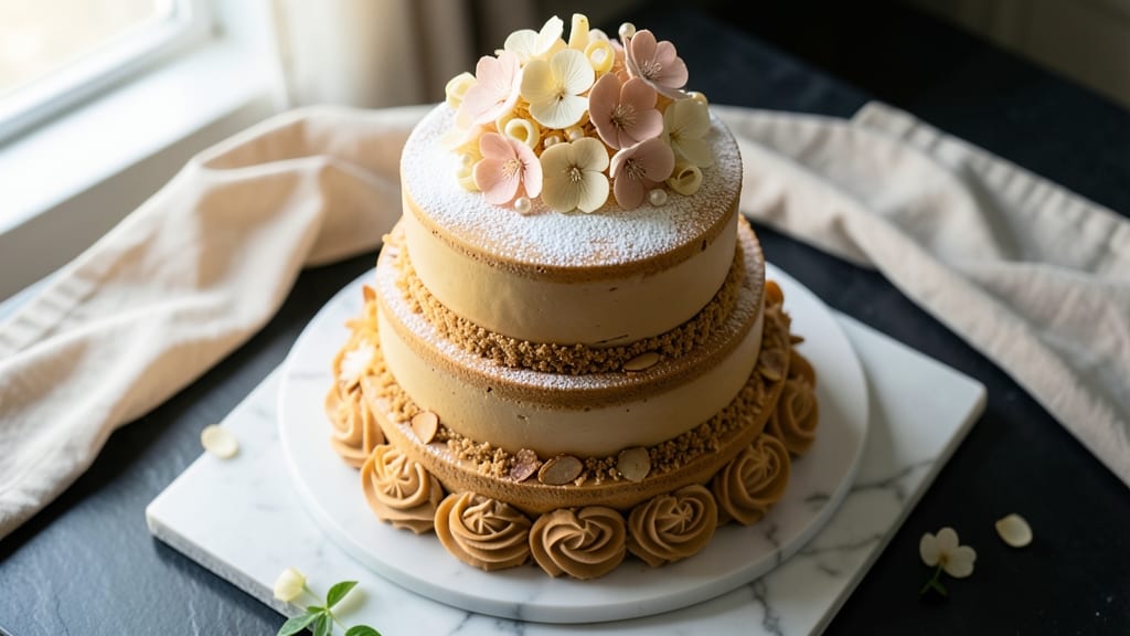 Almond-Flavored Wedding Cake Recipe: Luxe Nutty Frosting and Moist Layers