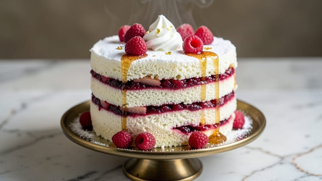 Angel Food Cake With Fruit Filling Recipe: Light-as-Air Layers With Bursting Berry Bliss
