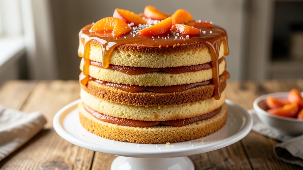 Apricot Layer Cake Recipe: Jammy Filling Between Velvety Vanilla Layers