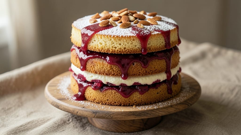 Almond Rhubarb Cake Delight Recipe: Tart-Sweet Balance With Buttery Streusel Crown
