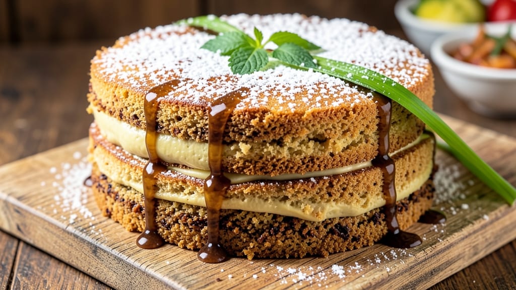 Asian Coffee Cake Recipe: Fragrant Pandan and Black Sesame Swirls