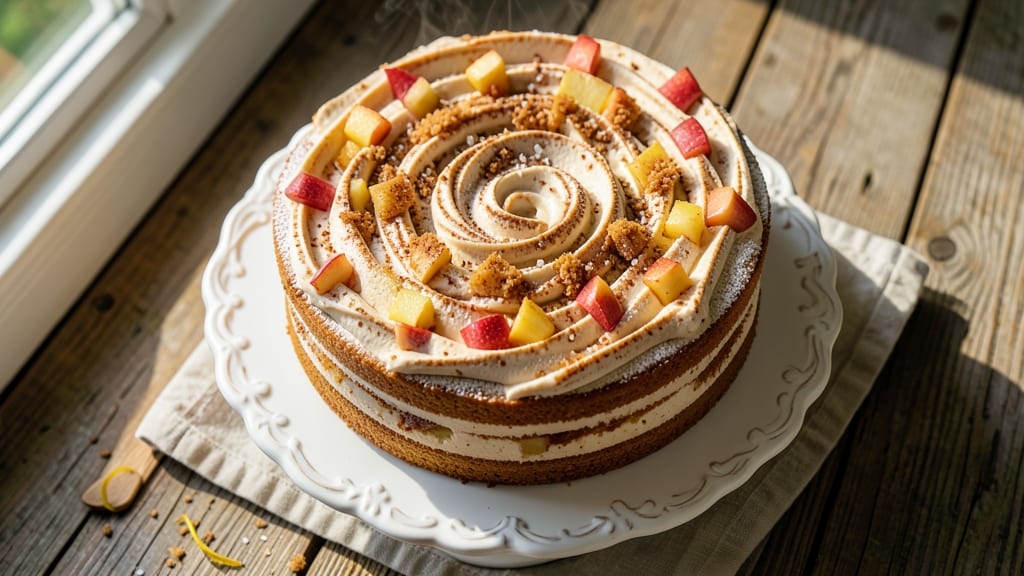 Apple Cinnamon Swirl Cake Recipe: Warm Spice Streusel Crown Over Moist Apple Layers