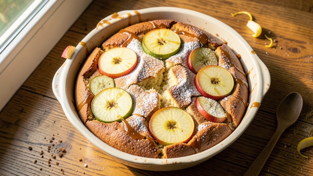 Apple Bake Cake Recipe: Spiced Apple Filling with Buttery Streusel Top
