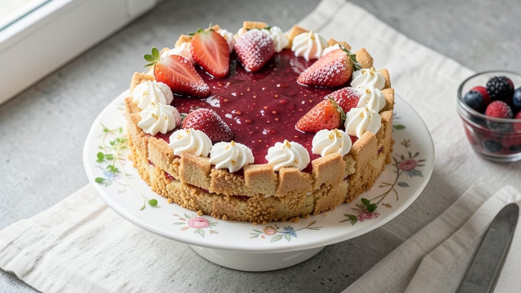 Ambrosia Fresh Strawberry Cake Recipe: Layers of Creamy Vanilla and Bursting Berries