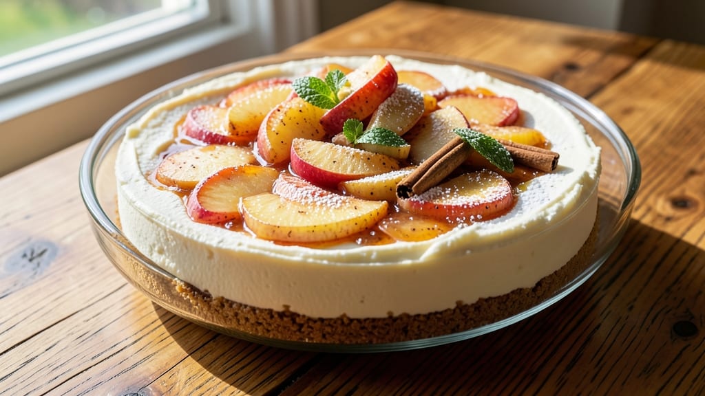 Apple Pie Filling Cheesecake Recipe: Spiced Crust Meets Gooey Apple Rivers