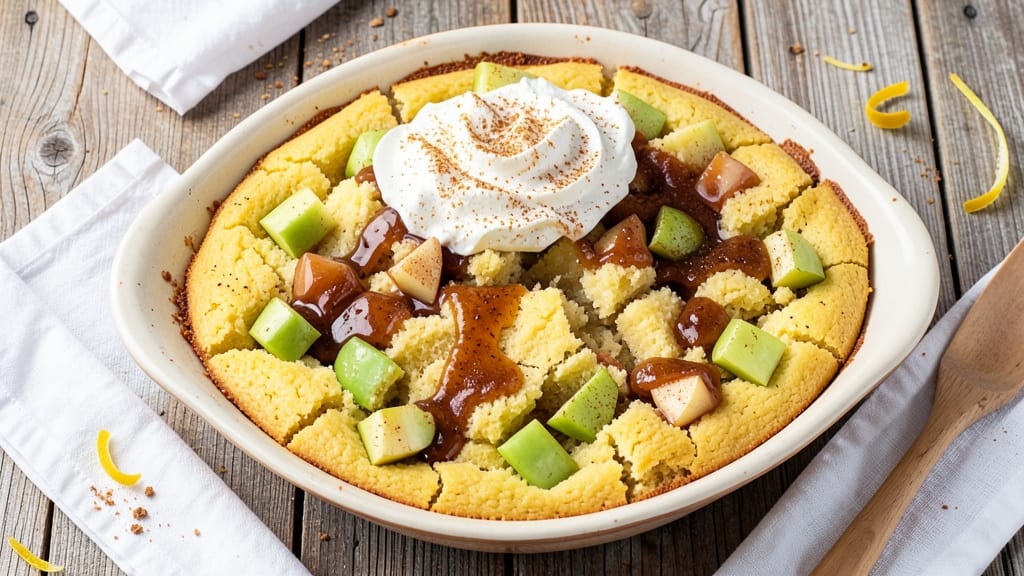 Apple Kuchen Recipe With Yellow Cake Mix: Cinnamon-Apple Streusel Crown Over Moist Vanilla Layers