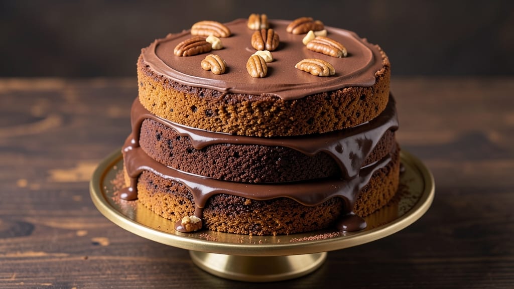 Alton Brown's German Chocolate Cake Recipe: Pecan-Studded Layers with Caramel Frosting