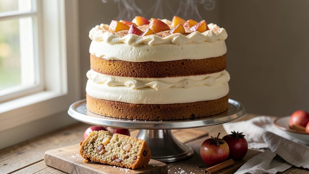 Apple Spice Layer Cake Recipe: Warm Cinnamon Streusel Crown Over Vanilla Layers