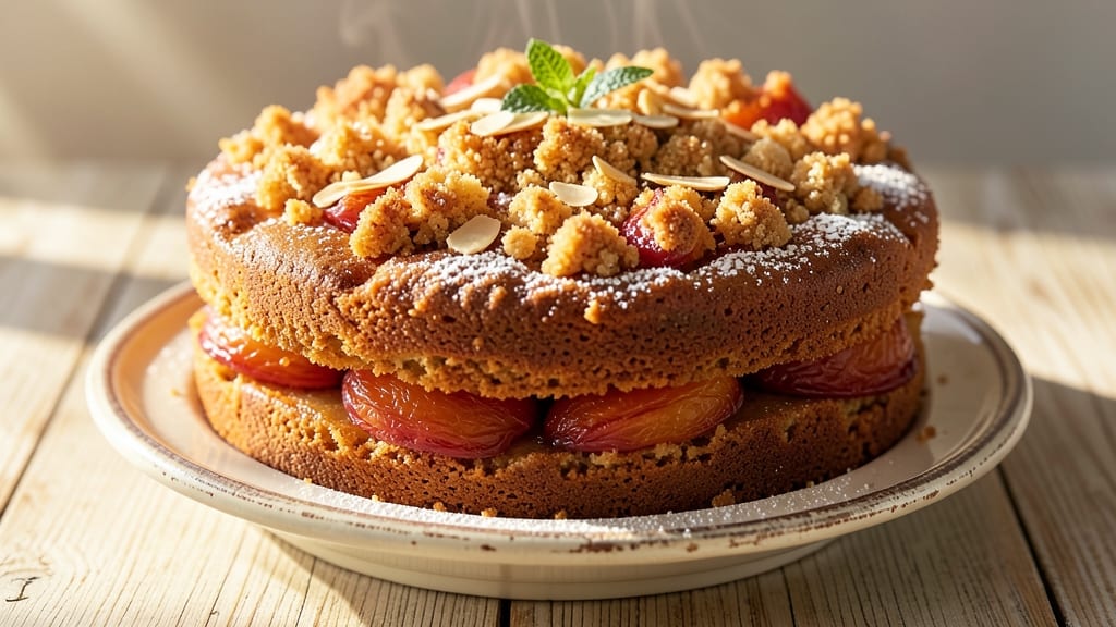 Apricot Streusel Cake Recipe: Warm Spiced Topping Over Juicy Fruit Layers