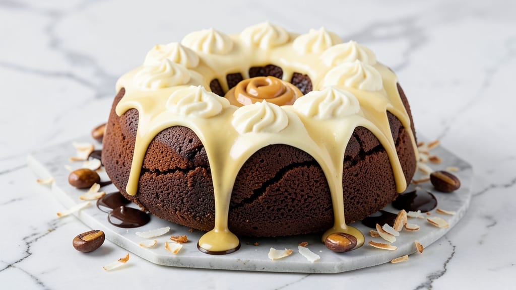 Almond Joy Bundt Cake Recipe: Toasted Coconut and Chocolate Swirl Magic