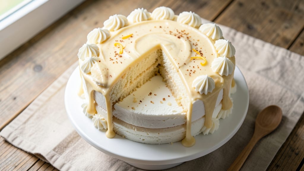Angel Food Cake With Cream Cheese Frosting Recipe: Light-as-Air Cloud With Tangy Sweet Swirls