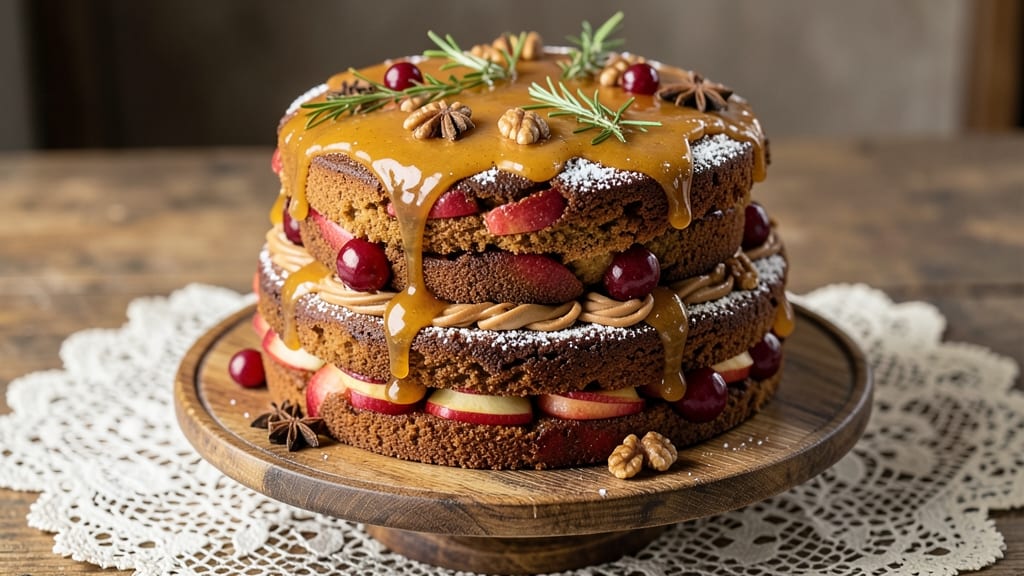 Apple Christmas Cake Recipe: Spiced Apple Layers With Buttery Streusel Crown