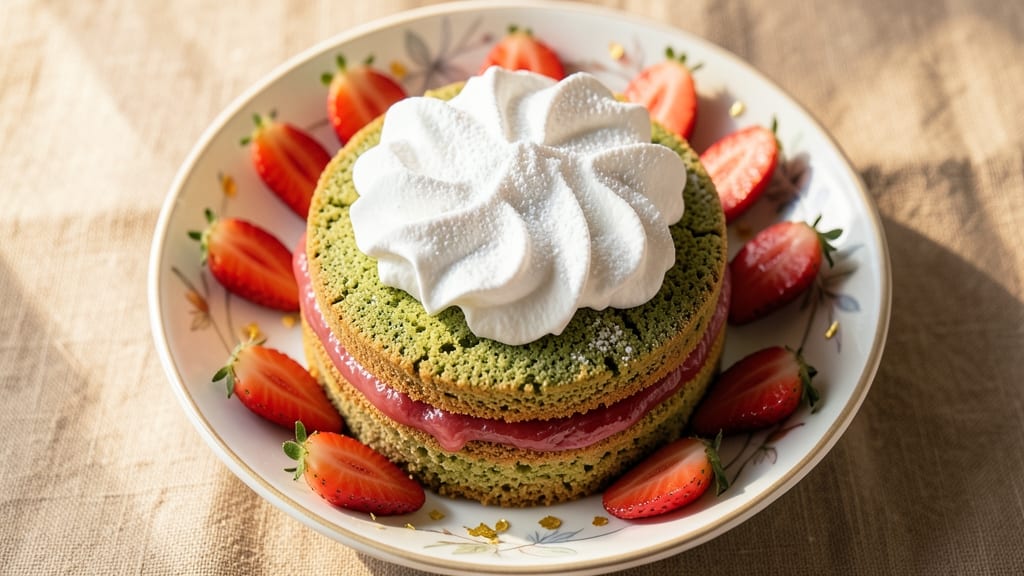 Asian Strawberry Cake Recipe: Matcha-Inspired Layers With Tangy Cream Cheese Filling